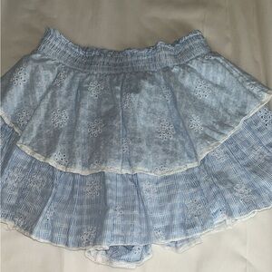 American Eagle Light Blue Lace Mini Skort